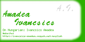 amadea ivancsics business card